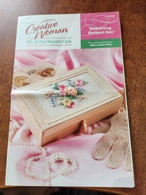 Creative Woman Kit of the Month - Enchanting Bouquet Box Ribbon Embroidery Kit